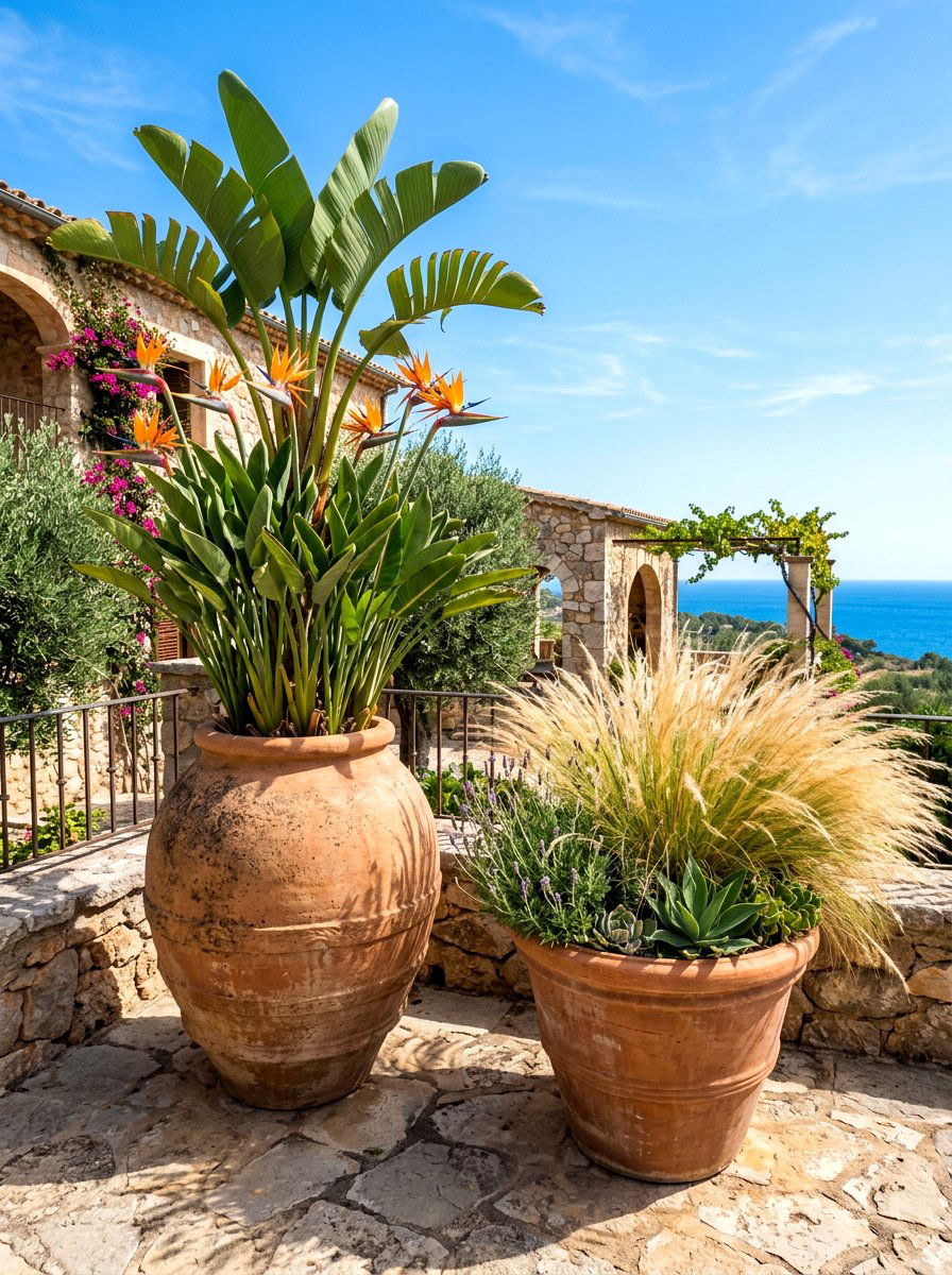 Large Potted Plants - 30 cozy patio ideas