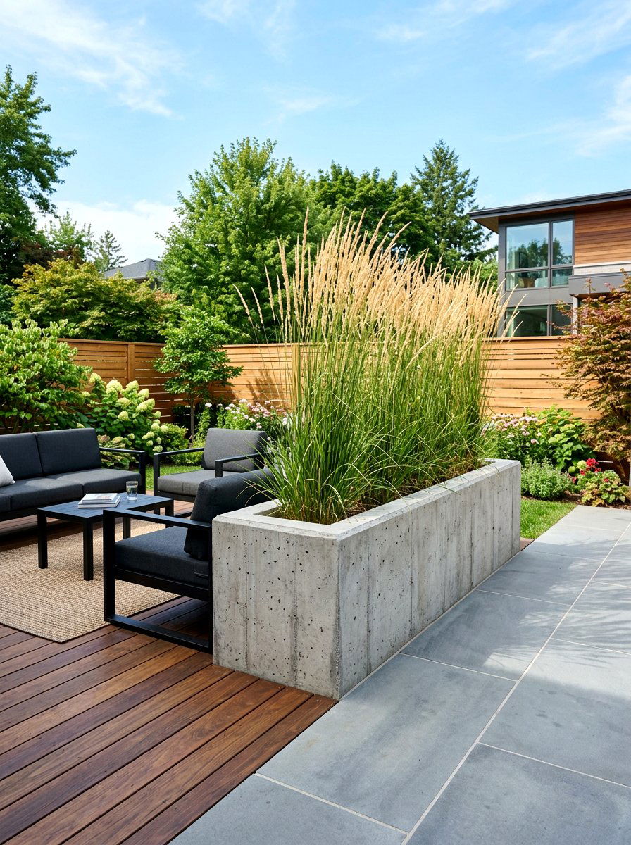 Large Rectangular Concrete Planter - 30 concrete planter ideas