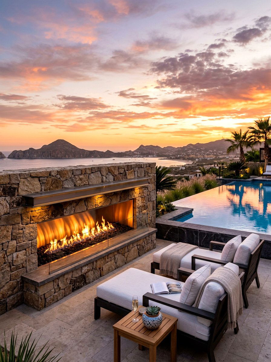 Large Rectangular Outdoor Gas Fireplace - 30 modern outdoor fireplace ideas