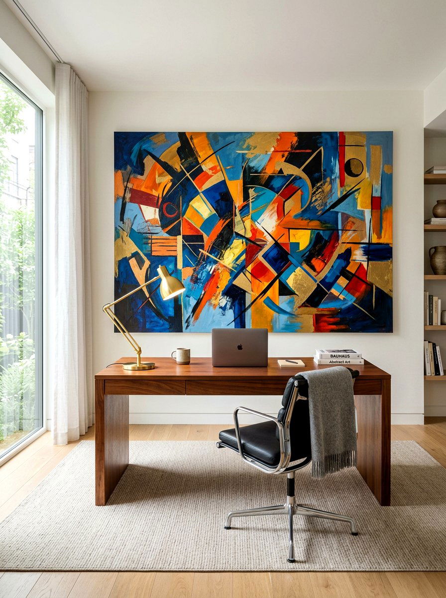 Large Scale Abstract Art - 30 art wall office ideas