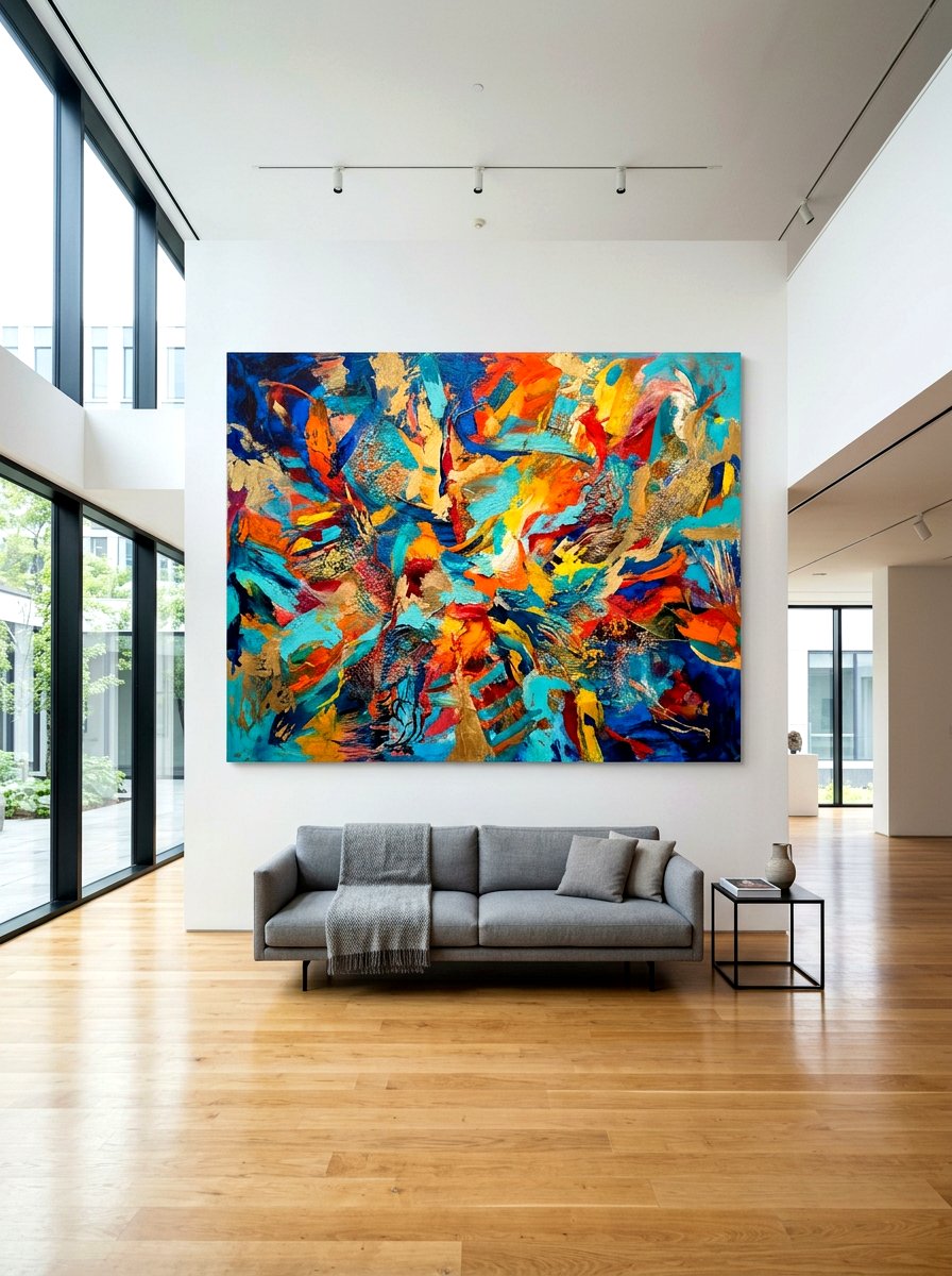 Large Scale Abstract Art - 30 editorial living room ideas