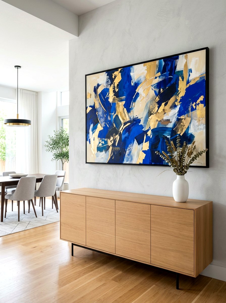 Large Scale Abstract Painting - 30 buffet table styling ideas