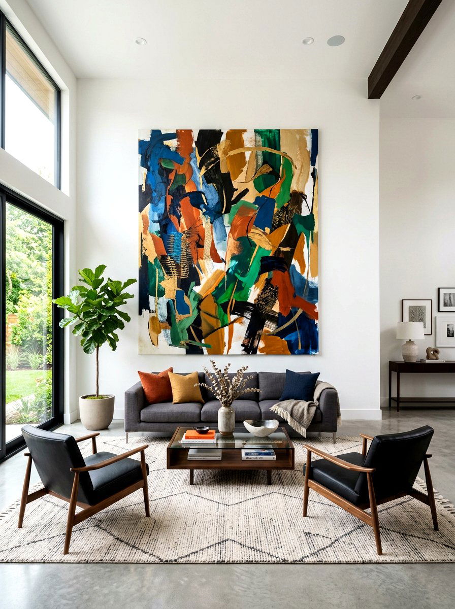 Large Scale Art - 30 trend forward living room ideas