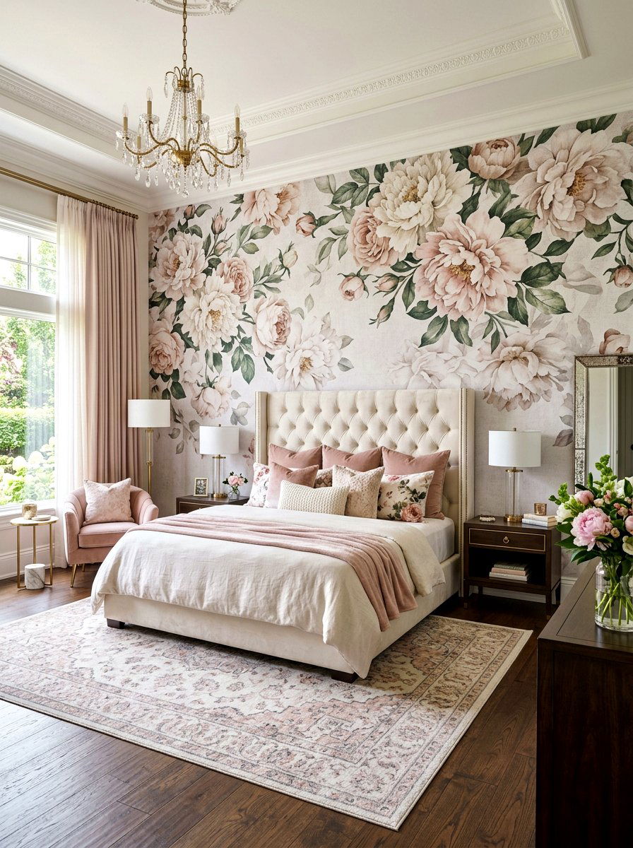 Large Scale Floral Master - 30 wallpaper decor ideas