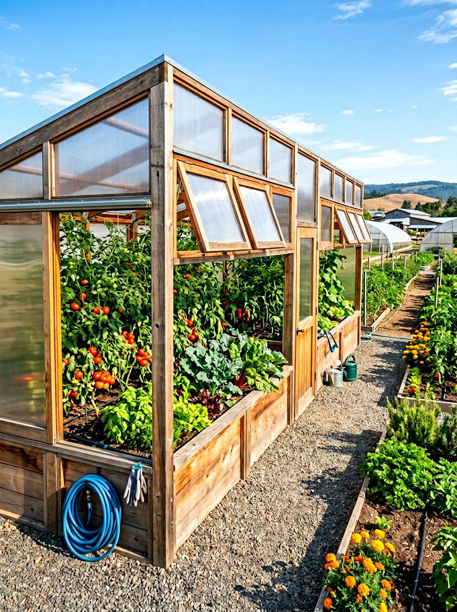 Large Scale Greenhouse Bed - 30 raised bed greenhouse ideas