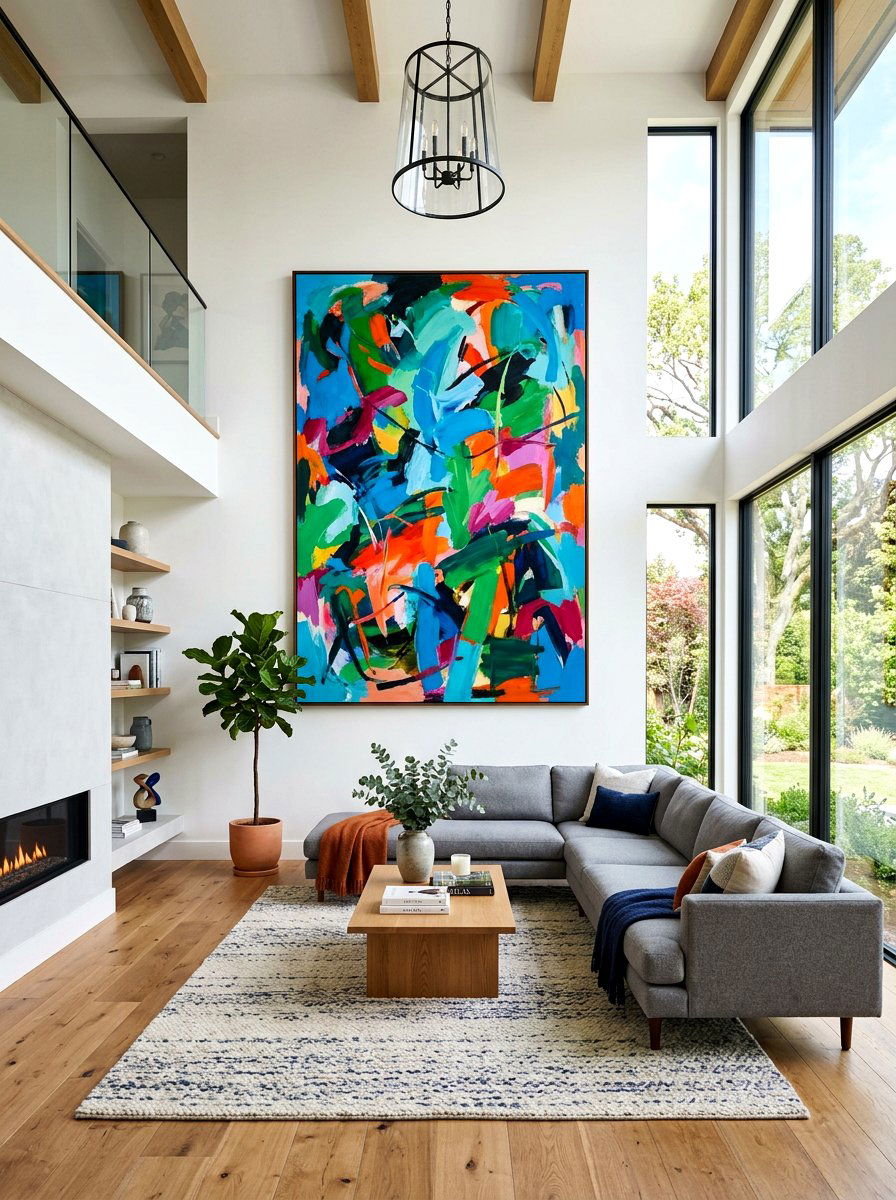 Large Scale Wall Art - 30 high ceiling decorating ideas