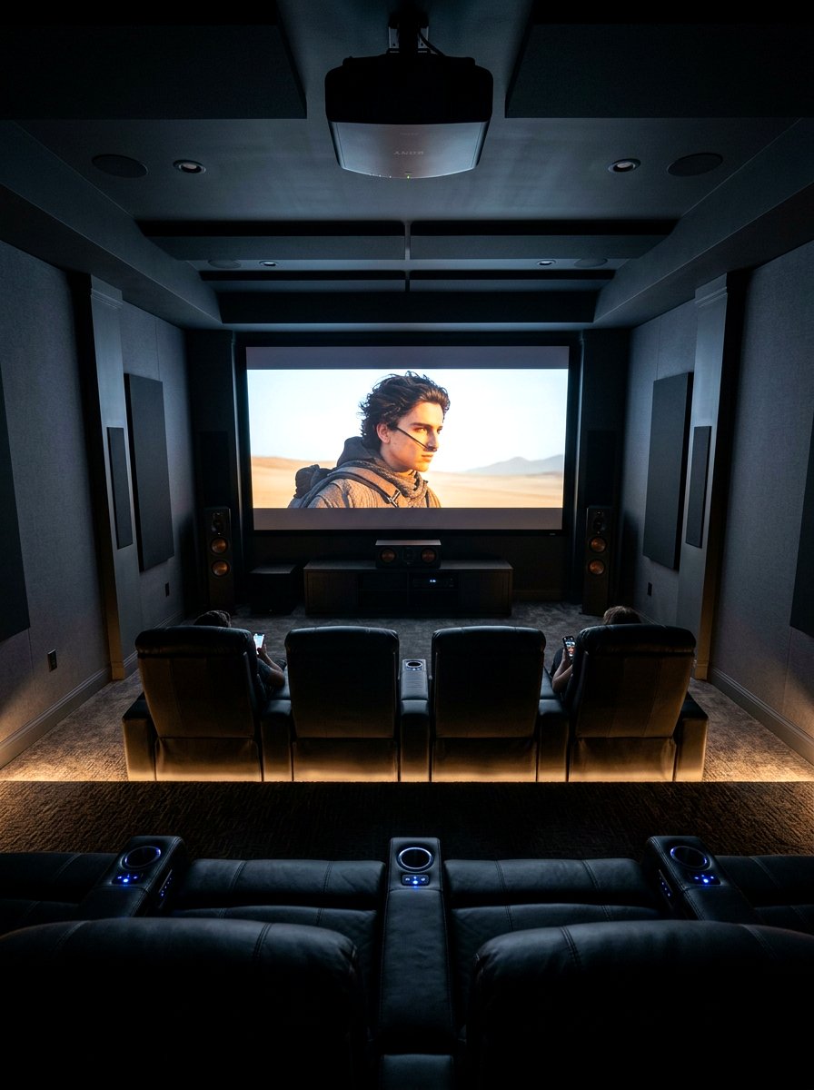 Large Screen Basement Theater - 30 basement theater ideas