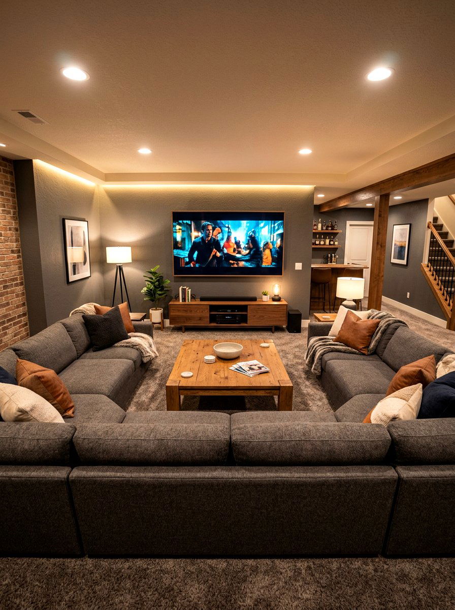 Large Sectional For Basement - 30 sectional layout ideas