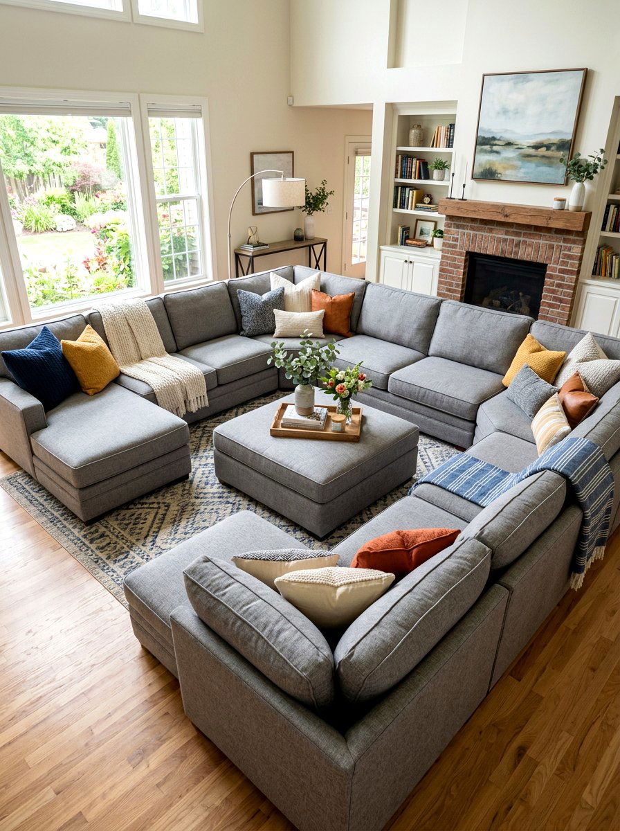 Large Sectional Sofa Arrangement - 30 family room decor ideas
