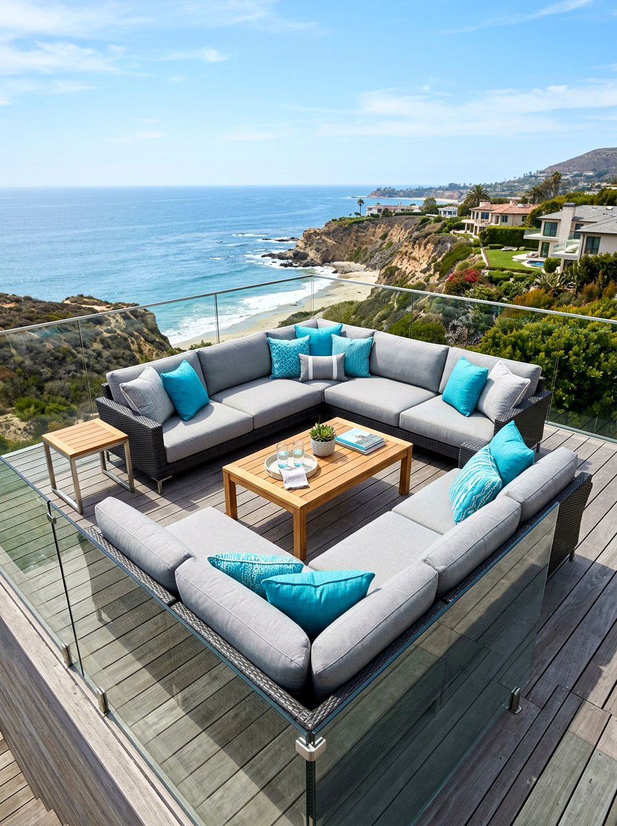 Large Sectional Sofa Lounge - 30 patio decorating ideas