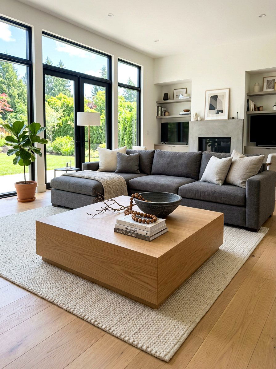 Large Square Wood Coffee Table - 30 oversized coffee table ideas