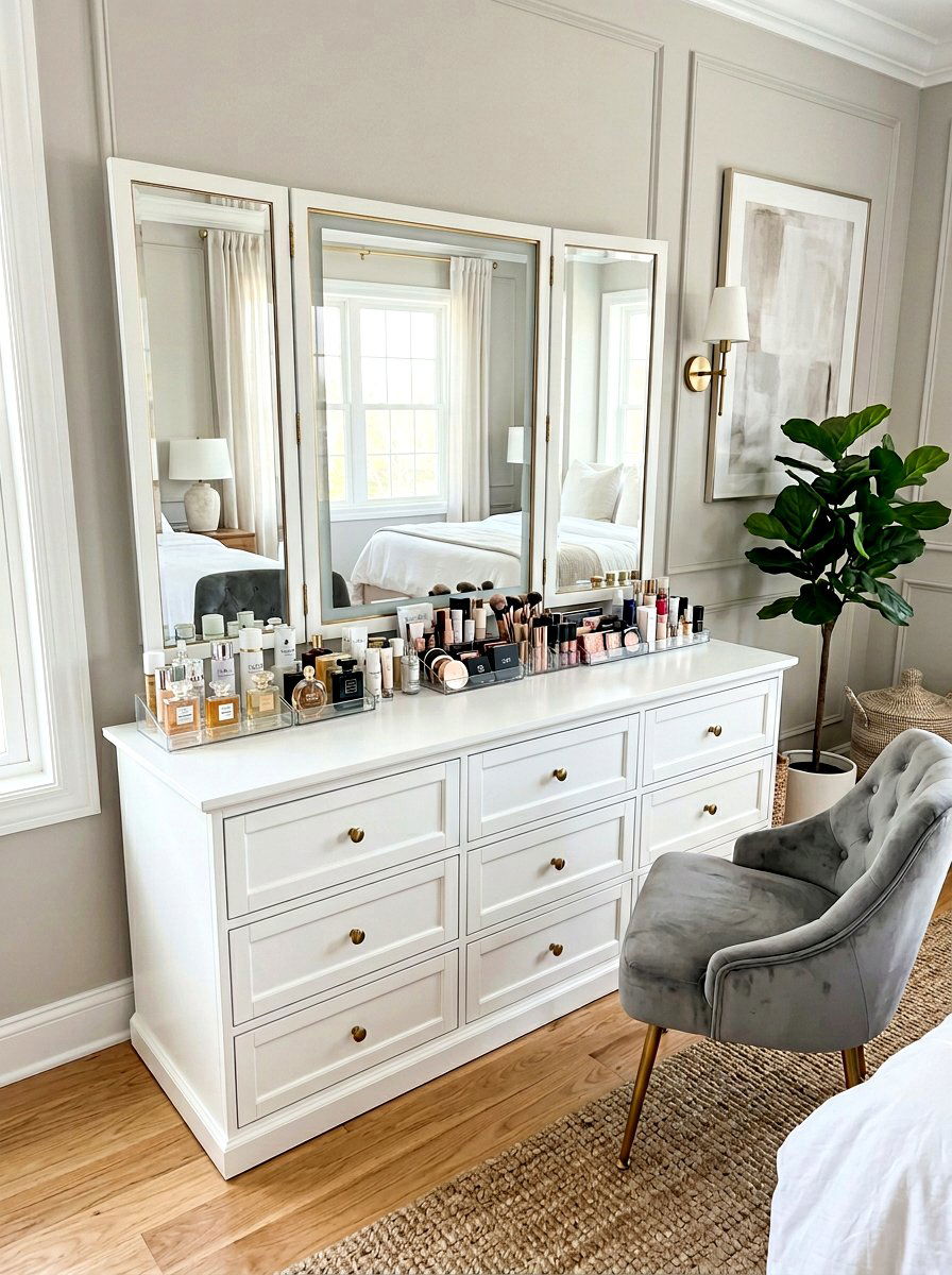 Large Storage Vanity - 30 makeup vanity ideas