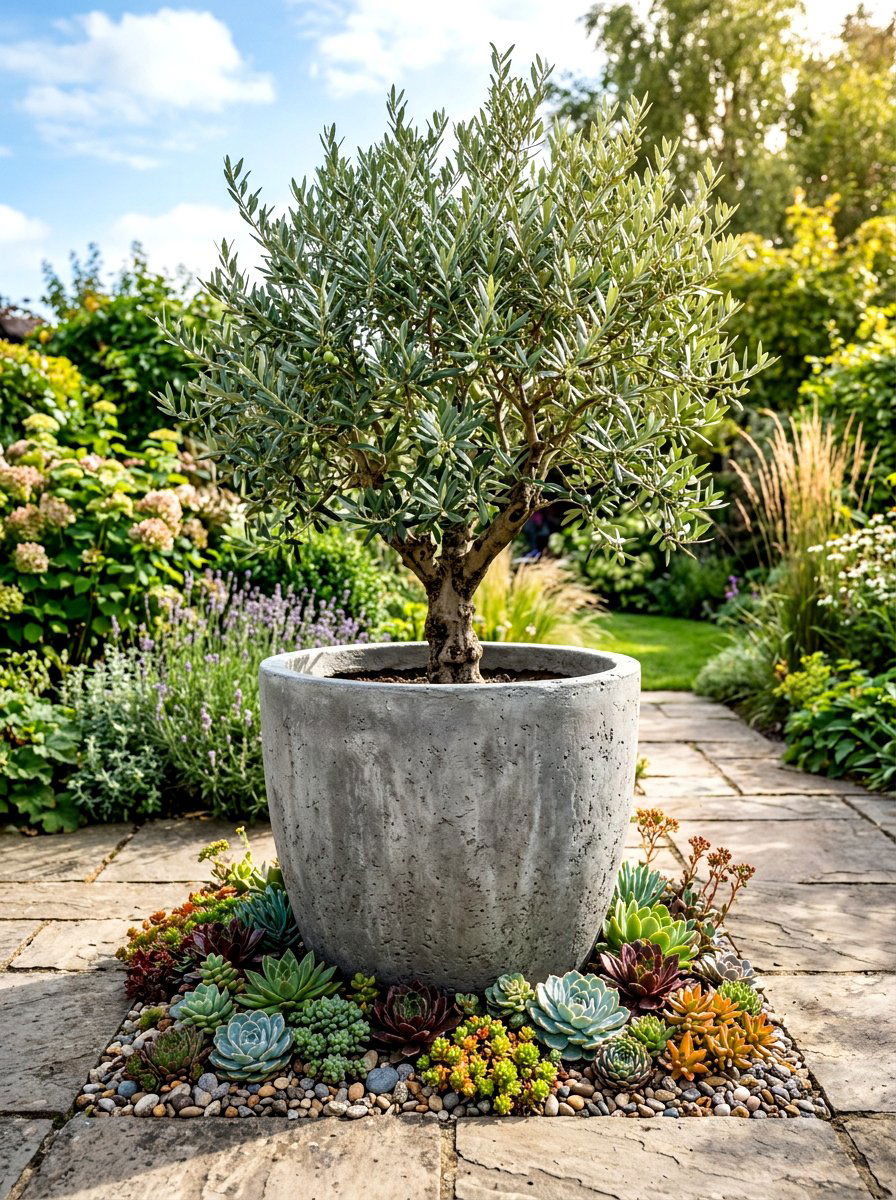 Large Tree Planter - 30 terrace garden ideas