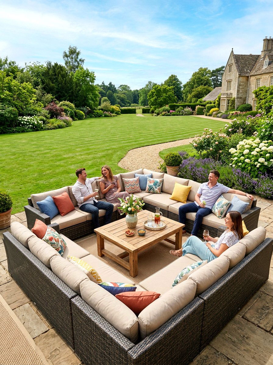 Large U Shaped Garden Sofa - 30 cloud outdoor sofa ideas