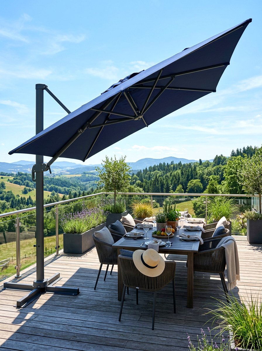 Large Umbrella Deck Privacy - 30 deck privacy ideas