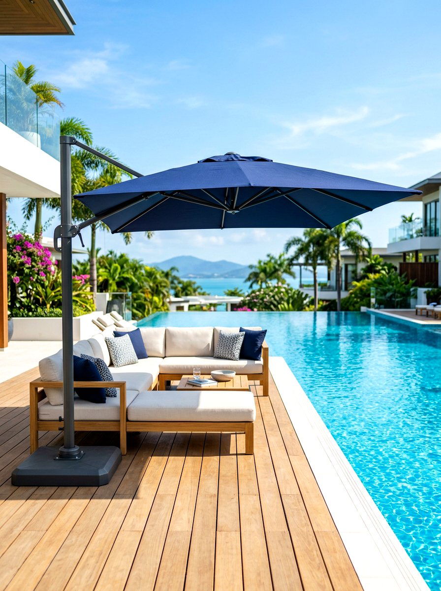Large Umbrella For Shade - 30 wine country patio ideas