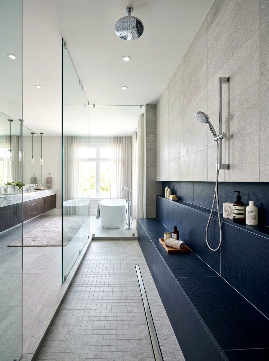 Large Walk In Shower Bench - 30 shower bench styling ideas