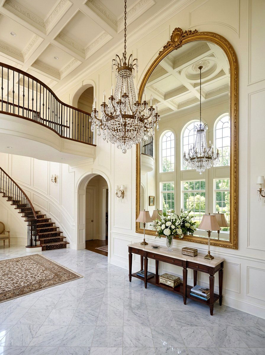 Large Wall Mirror - 30 two story foyer ideas