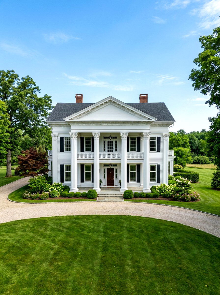 Large White Columns - 30 colonial house exterior ideas