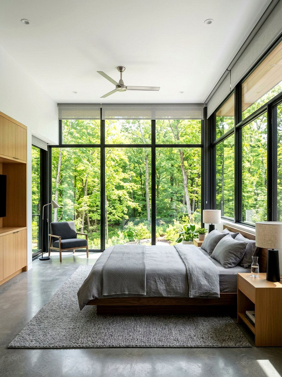 Large Window Bedroom - 30 spa bedroom retreat ideas
