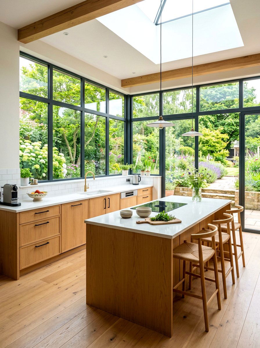 Large Window Kitchen - 30 California casual kitchen ideas