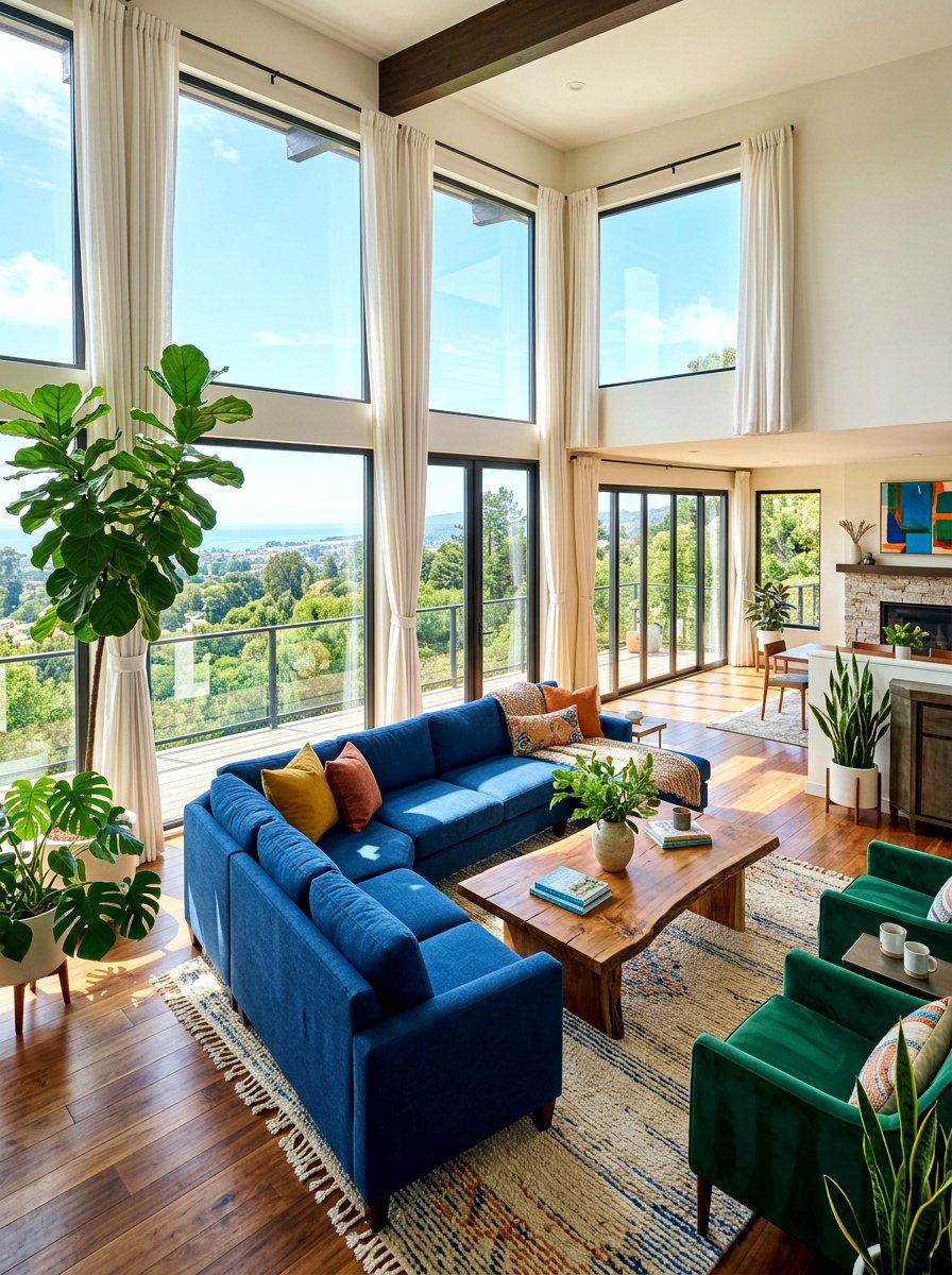 Large Window Living Room - 30 updated traditional living room ideas