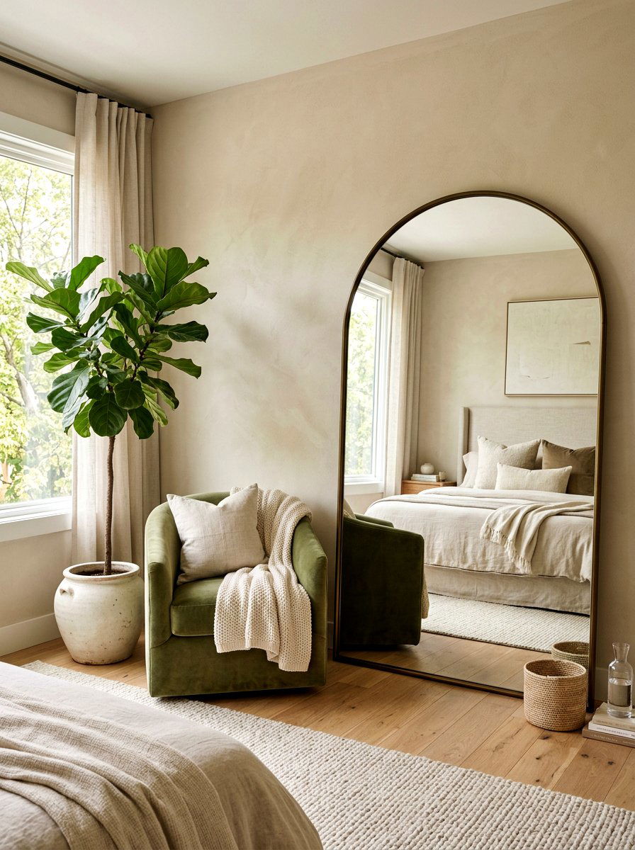 Large arched floor mirror bedroom - 30 arched mirror decor ideas