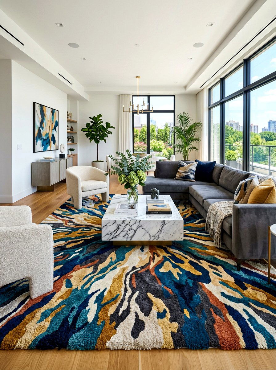 Large area rugs - 30 sound absorbing decor ideas
