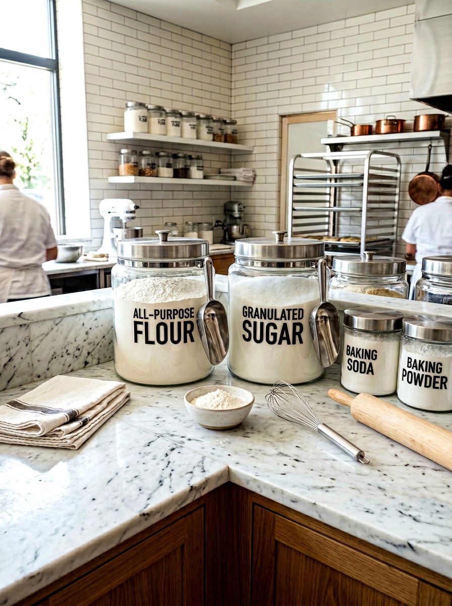 Large bulk ingredient canisters - 30 food container organization ideas