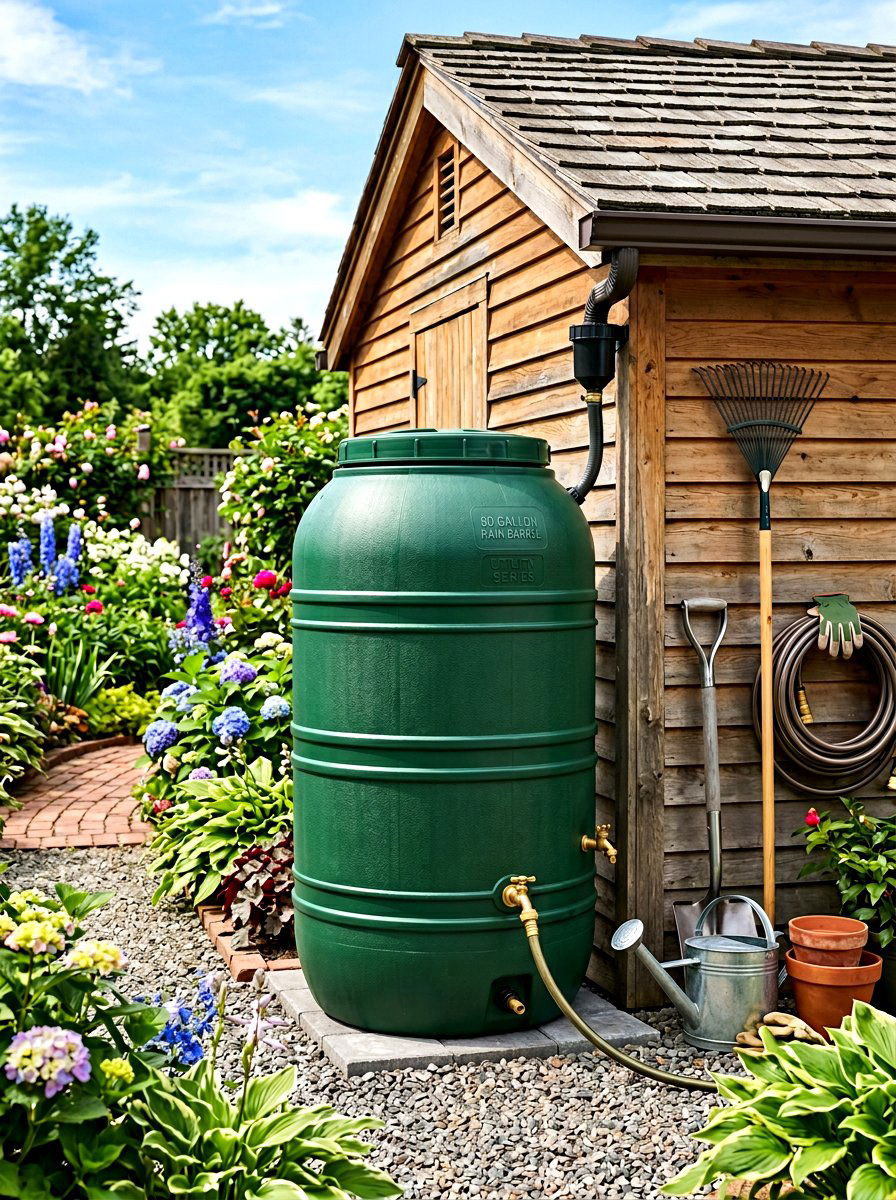 Large capacity heavy duty rain barrel - 30 rain barrel ideas