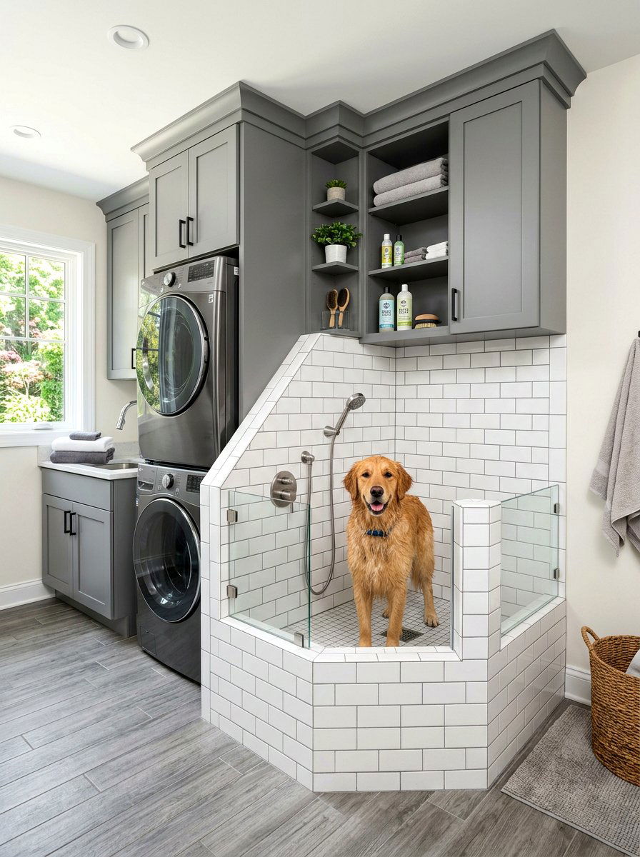 Large dog wash station - 30 dog washing station ideas