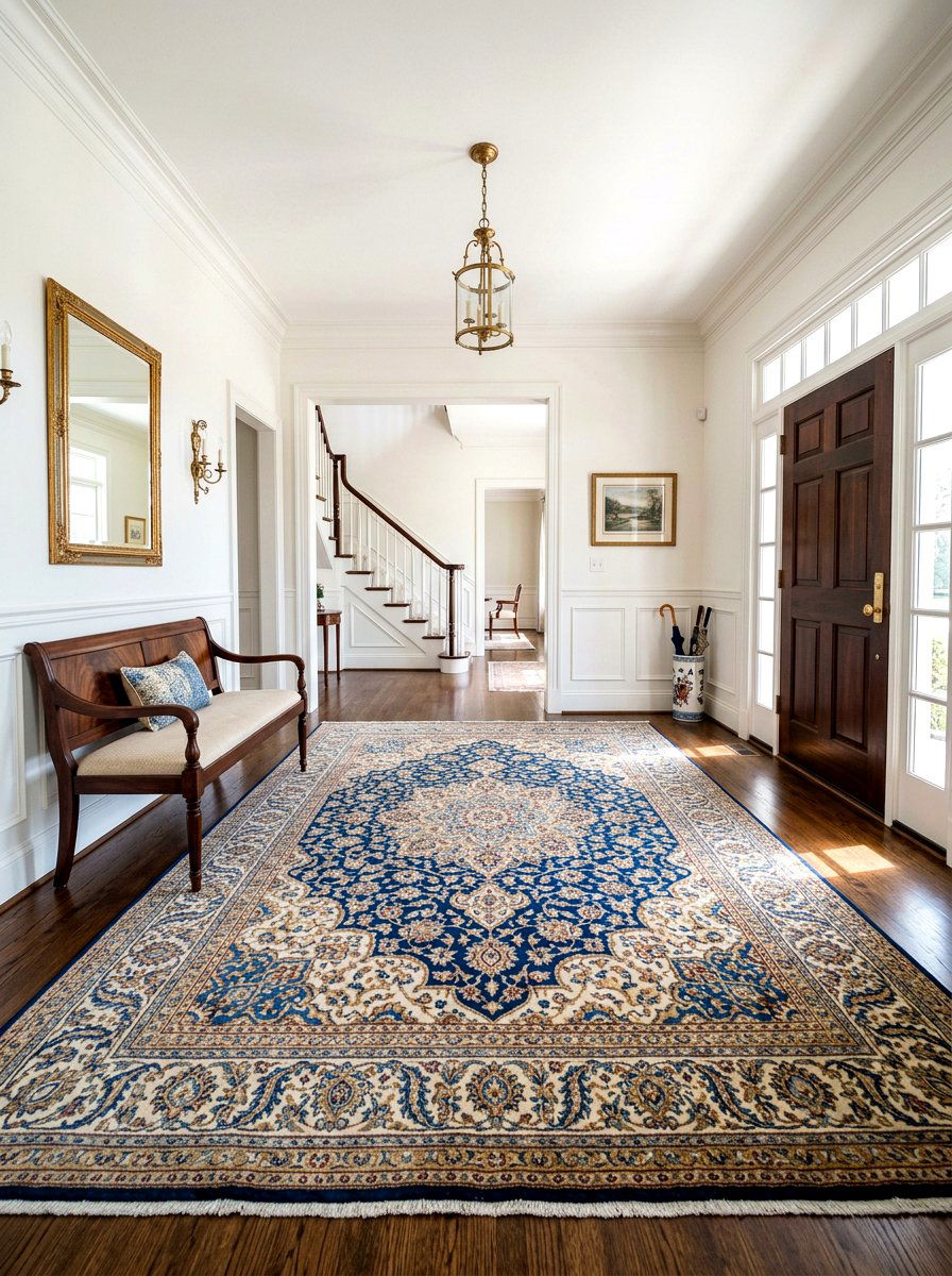 Large entryway rug - 30 welcoming foyer ideas