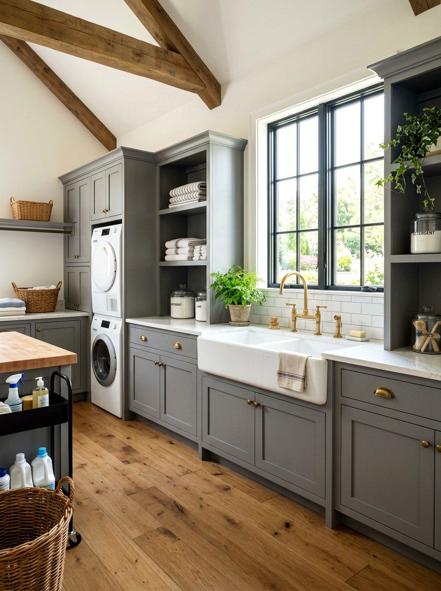 Large farmhouse utility sink cabinet - 30 utility sink cabinet ideas