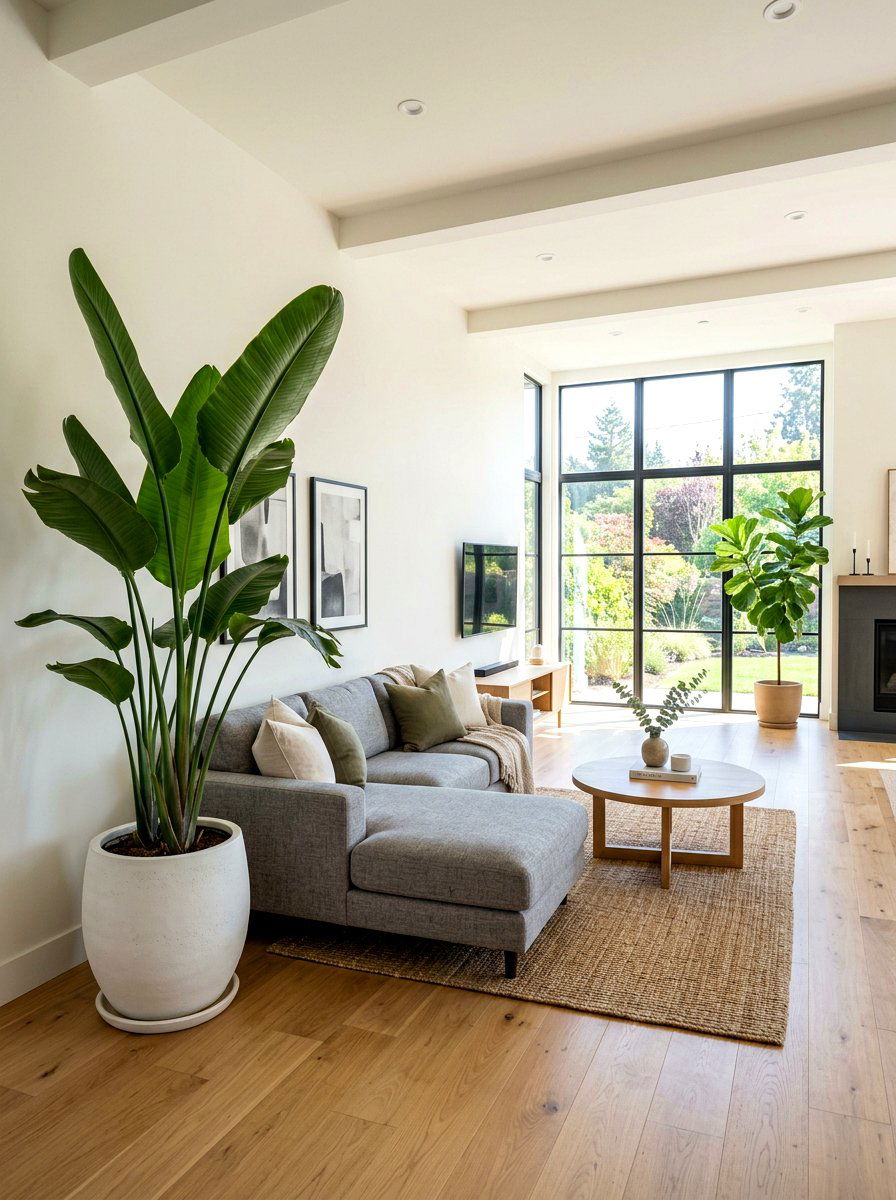 Large floor plants living room - 30 indoor plant decor ideas