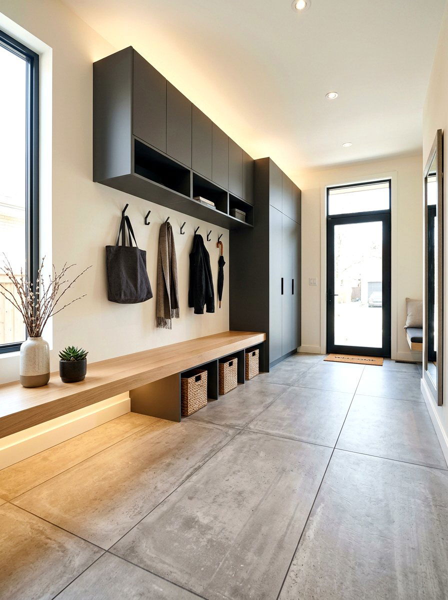 Large format floor tile - 30 patterned mudroom tile ideas