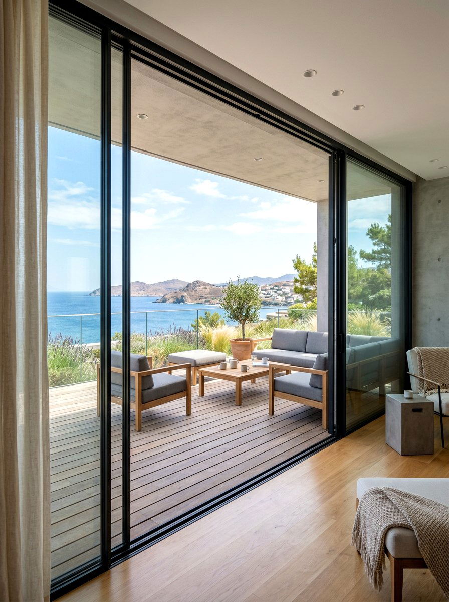 Large glass door - 30 Scandinavian patio ideas