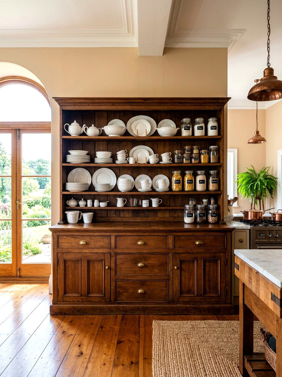 Large open shelf kitchen dresser - 30 dresser in kitchen ideas