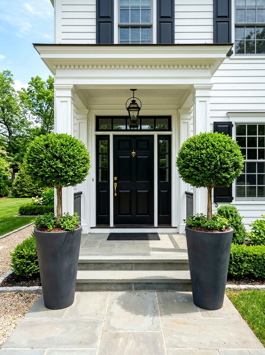 Large porch planters - 30 simple curb appeal ideas