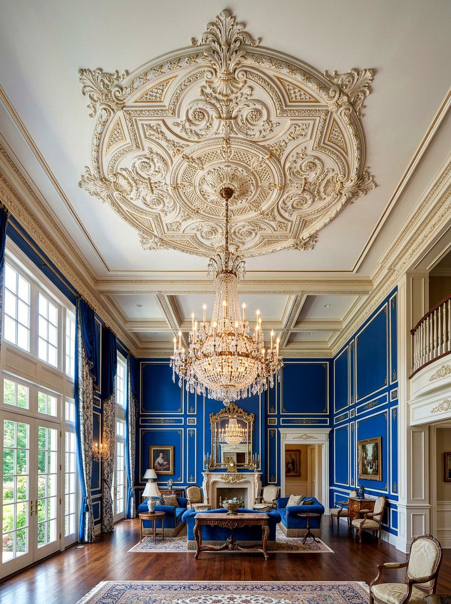 Large scale ceiling medallion - 30 ceiling medallion ideas
