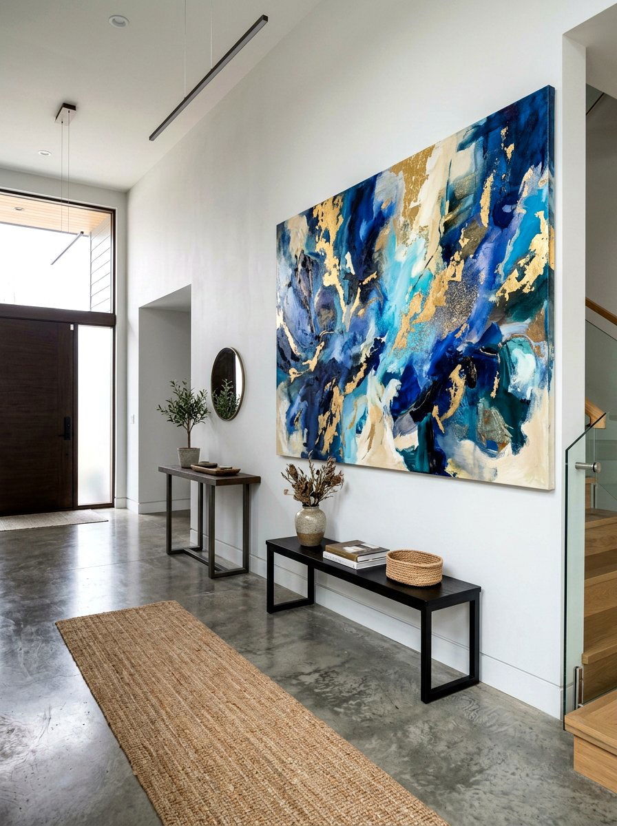 Large scale wall art - 30 renter friendly entryway ideas