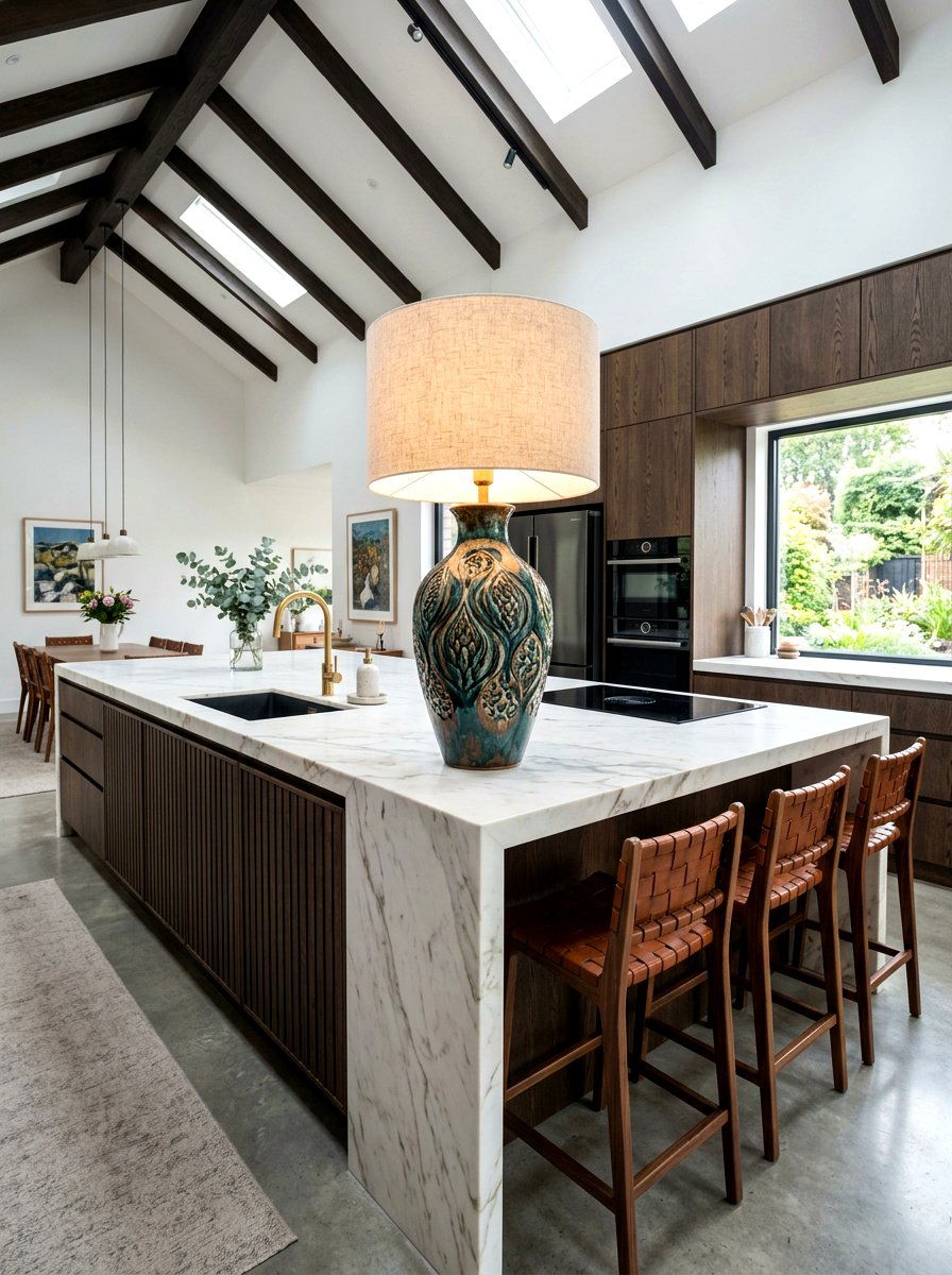 Large statement lamp kitchen island - 30 table lamp kitchen island ideas