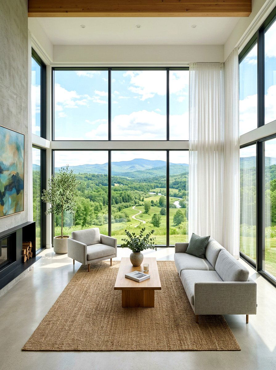 Large window living room - 30 nature inspired living room ideas