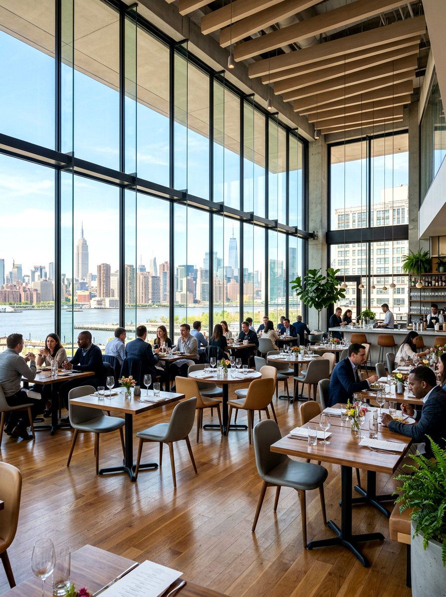 Large window views - 30 boutique restaurant dining ideas