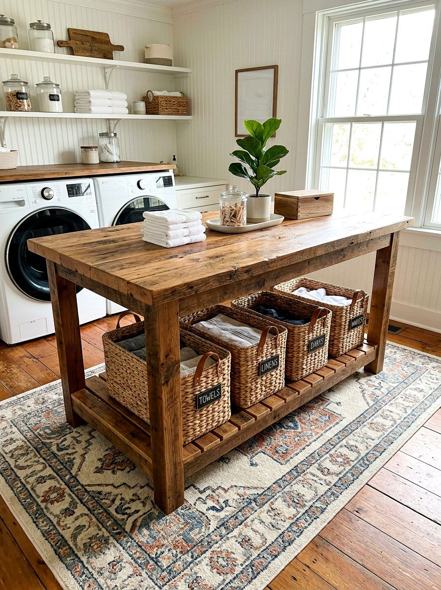 30 laundry room folding station ideas: Smarter Folding Zones