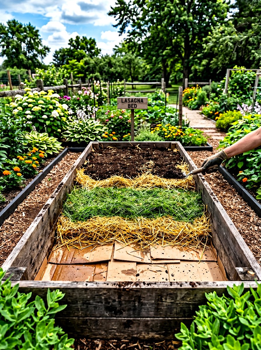 Lasagna Gardening Layering Method - 30 raised bed soil ideas