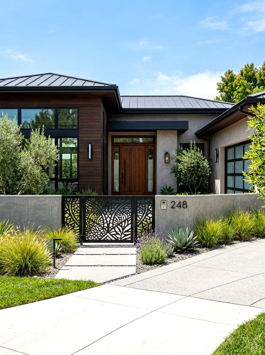 Laser Cut Gate For Front Yard - 30 laser cut privacy panel ideas