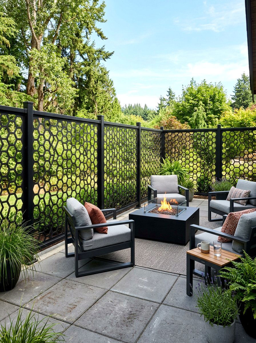 Laser Cut Metal Panel - 30 privacy fence ideas