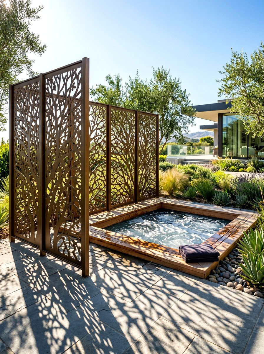 30 Hot Tub Privacy Fence Ideas for Total Relaxation In Peace