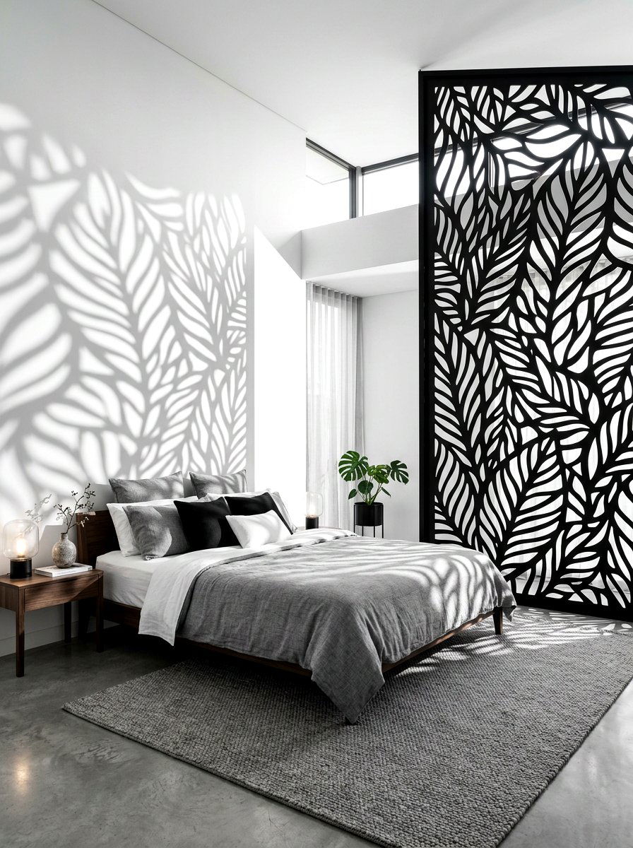 Laser Cut Metal Screen - 30 freestanding screen divider ideas
