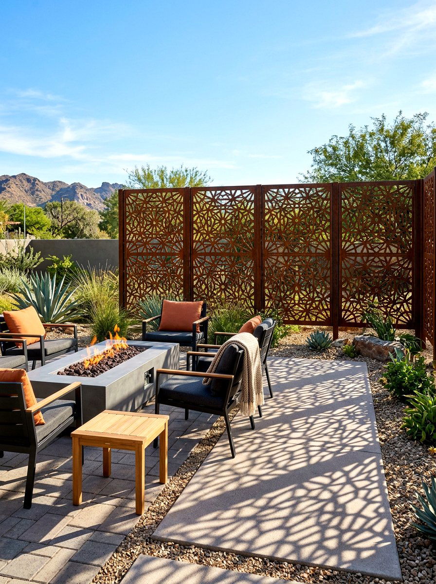 Laser Cut Metal Screen - 30 modern fence ideas